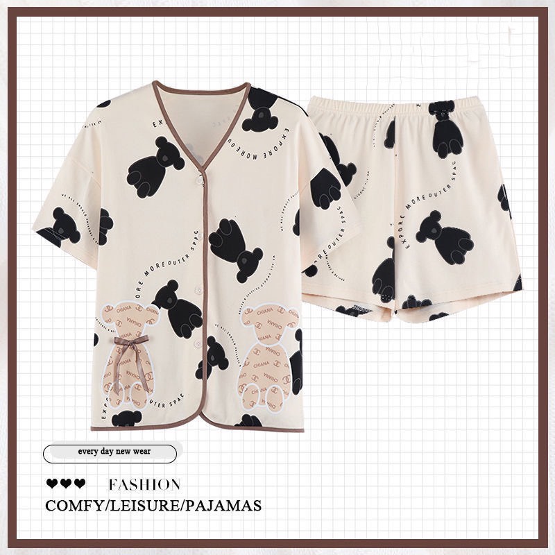 Đồ ngủ nữ, bộ đồ ngủ nữ mùa hè cadigan phong cách Nhật BN04