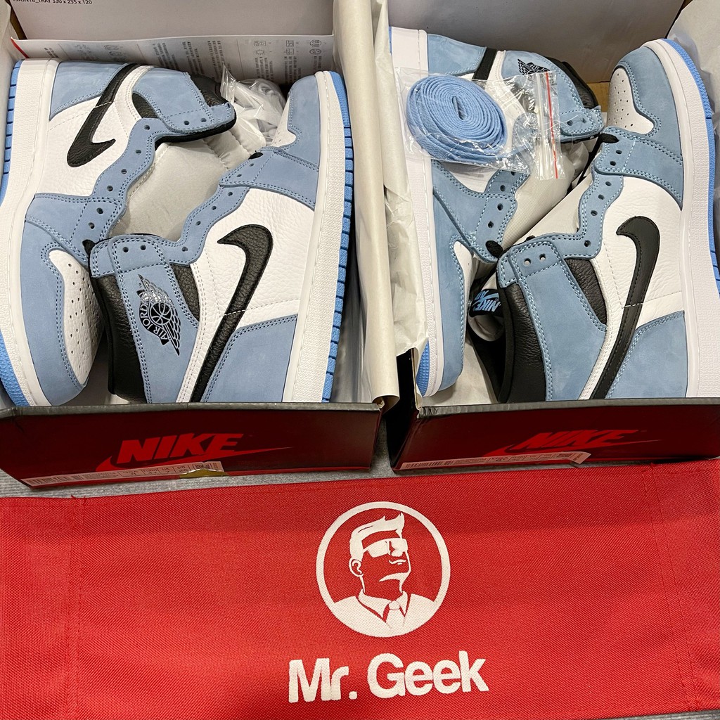 [GeekSneaker] Giày Jordan 1 Retro White University Blue - Phiên bản tiêu chuẩn | BigBuy360 - bigbuy360.vn