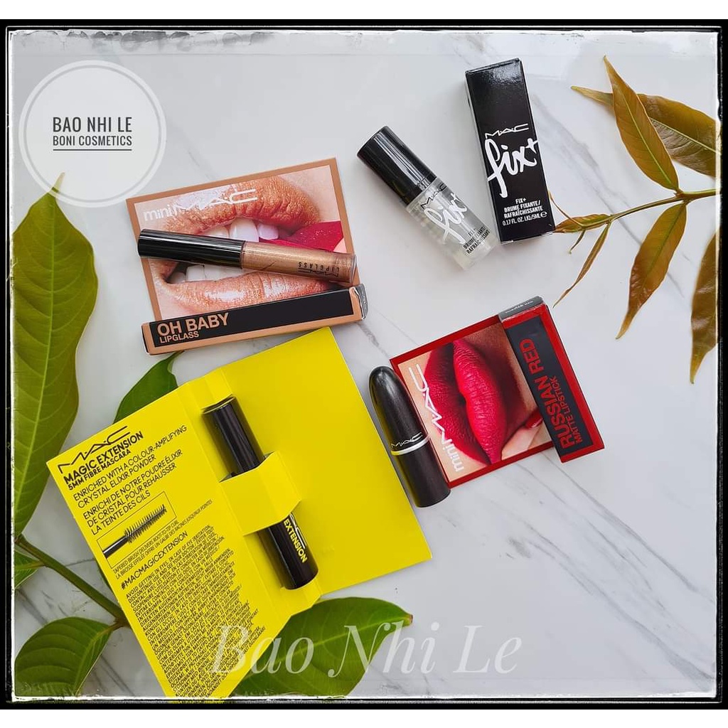 [CÓ SĂN-CÓ TÁCH SET] Bộ trang điểm MAC minisize 4 món