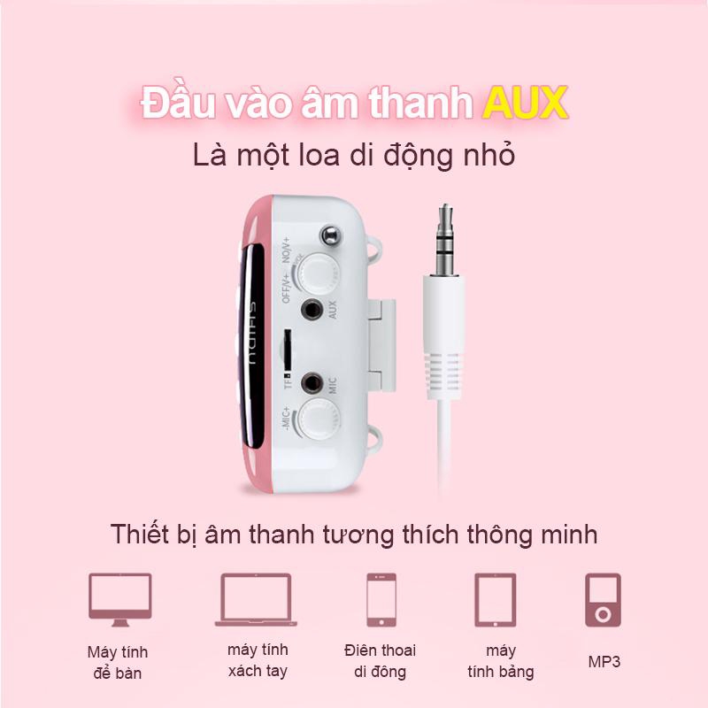 [ Máy trợ giảng không dây và có dây] SHIDU S358 có đài FM - Loa hướng dẫn viên du lịch - Tùy chọn [SD-S358]