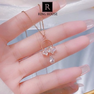 N126 Dây chuyền nữ titan không đen gỉ quà tặng vàng hồng đẹp Ring House