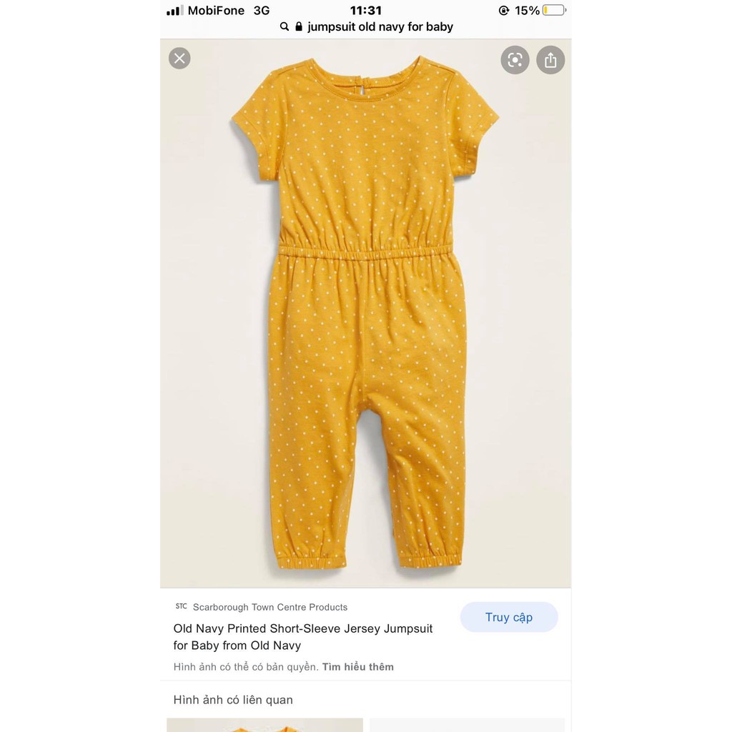 Jumpsuit bé gái size từ sơ sinh đến 2 tuổi