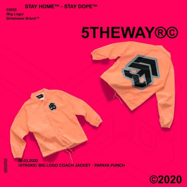 5theway /stroke/ Big Logo Jacket - sẵn Tất cả màu