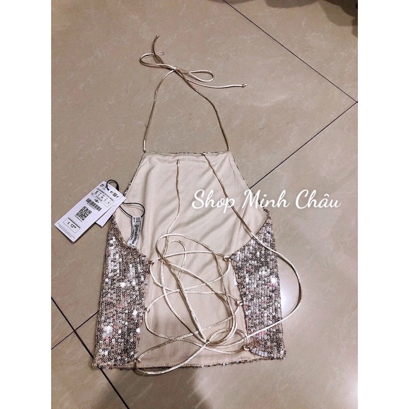 (Sẵn) Áo yếm kim sa Straaavarrus tuồn sịn