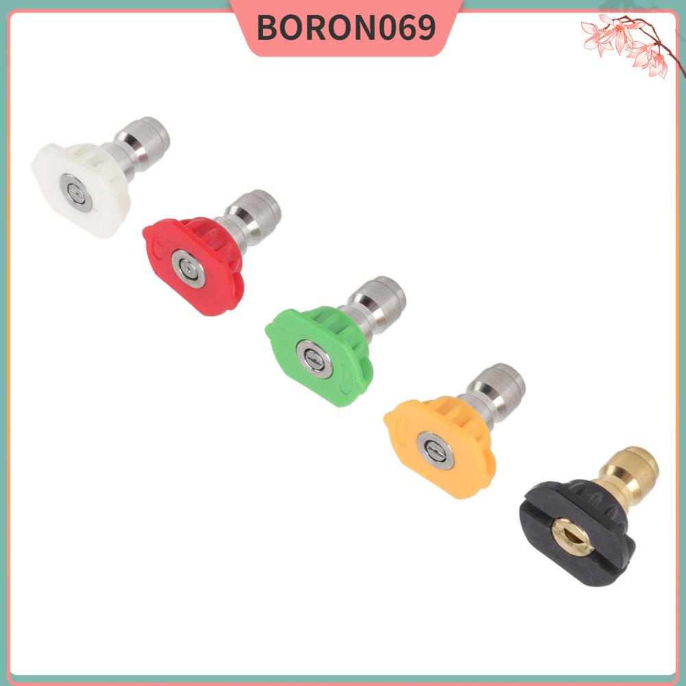 Boron069 Boron069 Vòi phun áp lực 5PCS Máy rửa Hình dạng quạt lớn giặt công suất Mẹo vòi Rửa sạch Bộ dòng phản