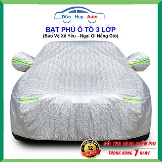 Bạt Phủ Ô Tô  - Bạt Phủ Xe Ô Tô - 3 Lớp Cao Cấp, Chống Nắng, Chống Mưa, Chống Cháy