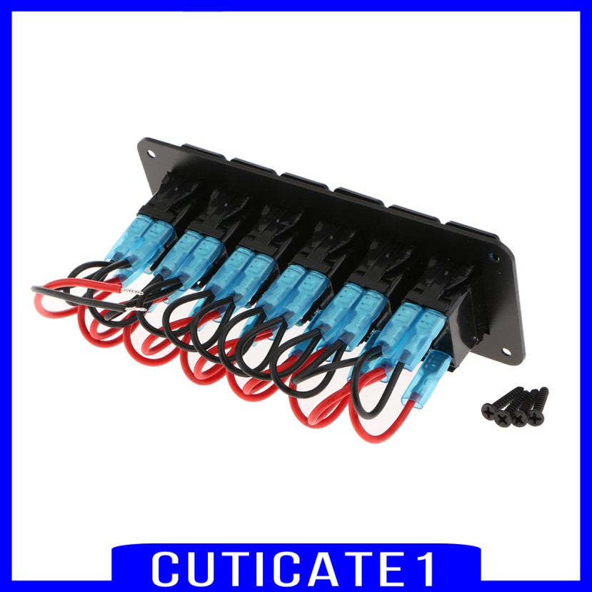 Bảng Công Tắc Điều Khiển 6 Gang 12V / 24V Cho Tàu Thuyền / Ô Tô