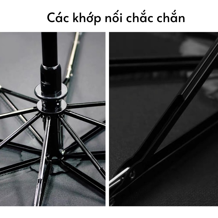 Ô che mưa nắng gấp gọn phủ lớp chống tia UV, Dù cầm tay 2 lớp 1 chiều  dày dặn chống thấm mau khô-00555
