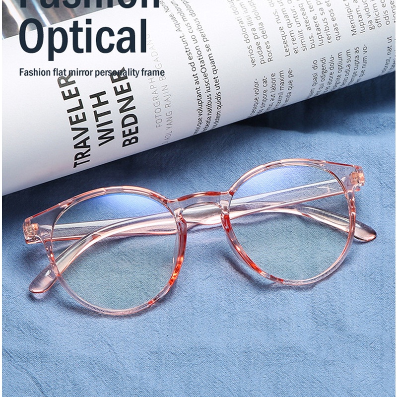 Trong Suốt Mắt Kính Gọng Tròn Thời Trang Cho Nam Nữ