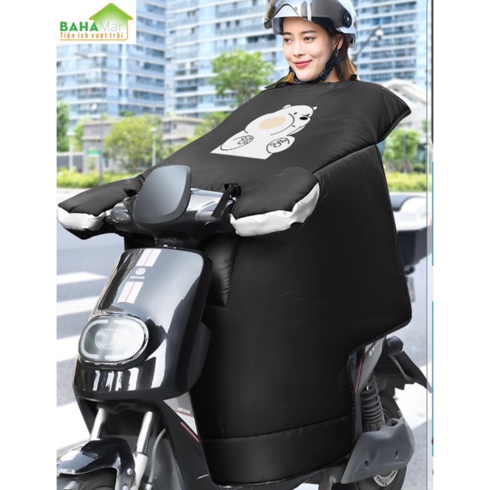TẤM ÁO CHẮN GIÓ ĐI XE MÁY MÙA ĐÔNG  CHỐNG LẠNH KHÔNG THẤM NƯỚC "BAHAMAR" giữ ấm, chống gió khi đi xe máy