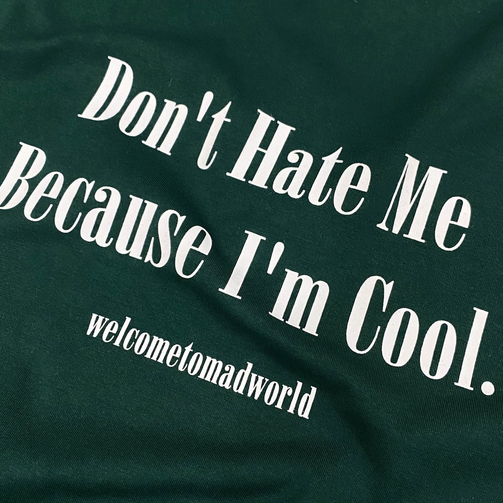 MADMIND® Chính Hãng - Áo Thun Cool  Cotton Thoáng Mát - Màu Đen / Xanh Lá / Trắng Form Rộng Unisex
