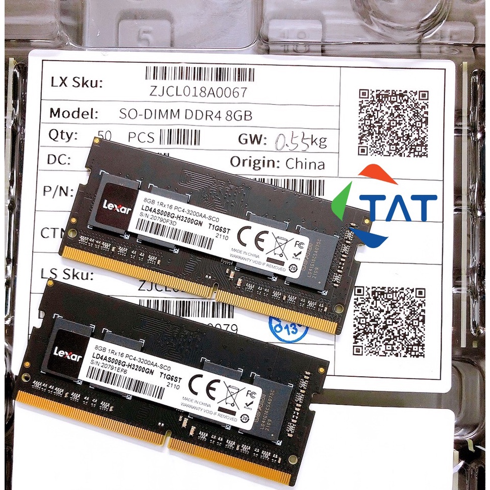 Ram Laptop Lexar 8GB DDR4 3200MHz Chính Hãng - Ram 1 mặt chíp