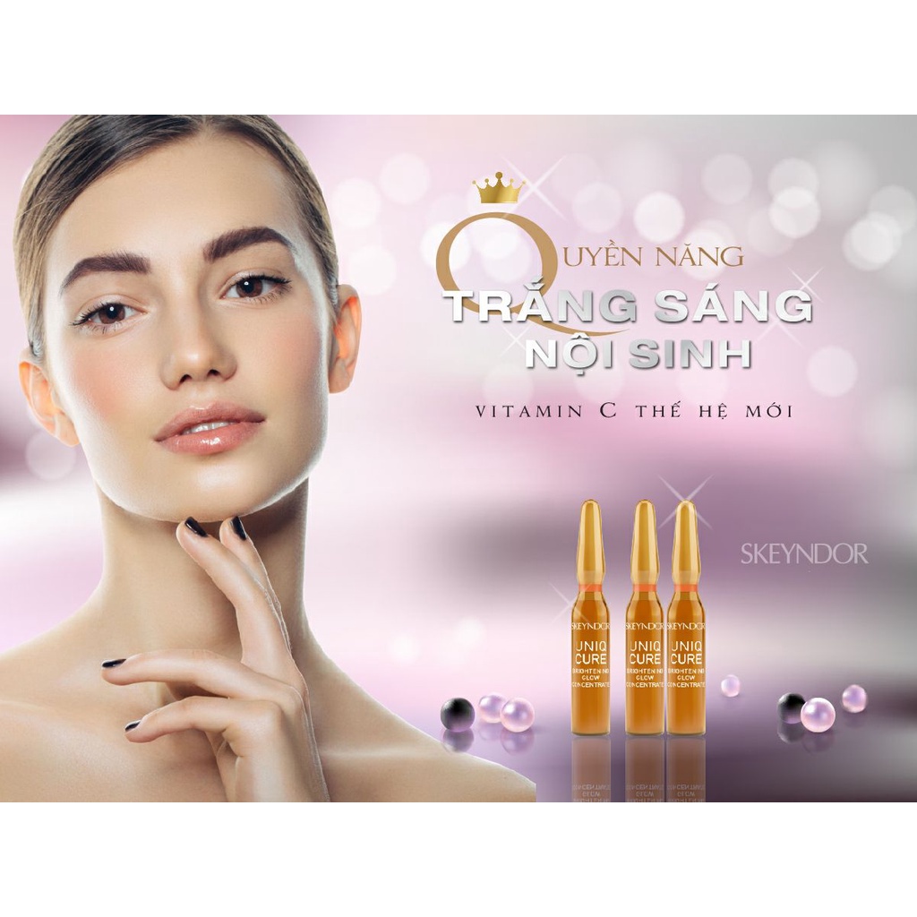 SKEYNDOR Uniqcure Hộp 7 ống tinh chất trắng da, giảm nếp nhăn, chống lão hoá da Brightening Glow Concentrate 14ml | BigBuy360 - bigbuy360.vn