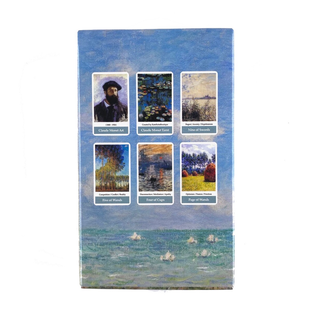 Bộ bài tarot bói toán tiên tri Claude Monet có sách hướng dẫn cho bàn tiệc