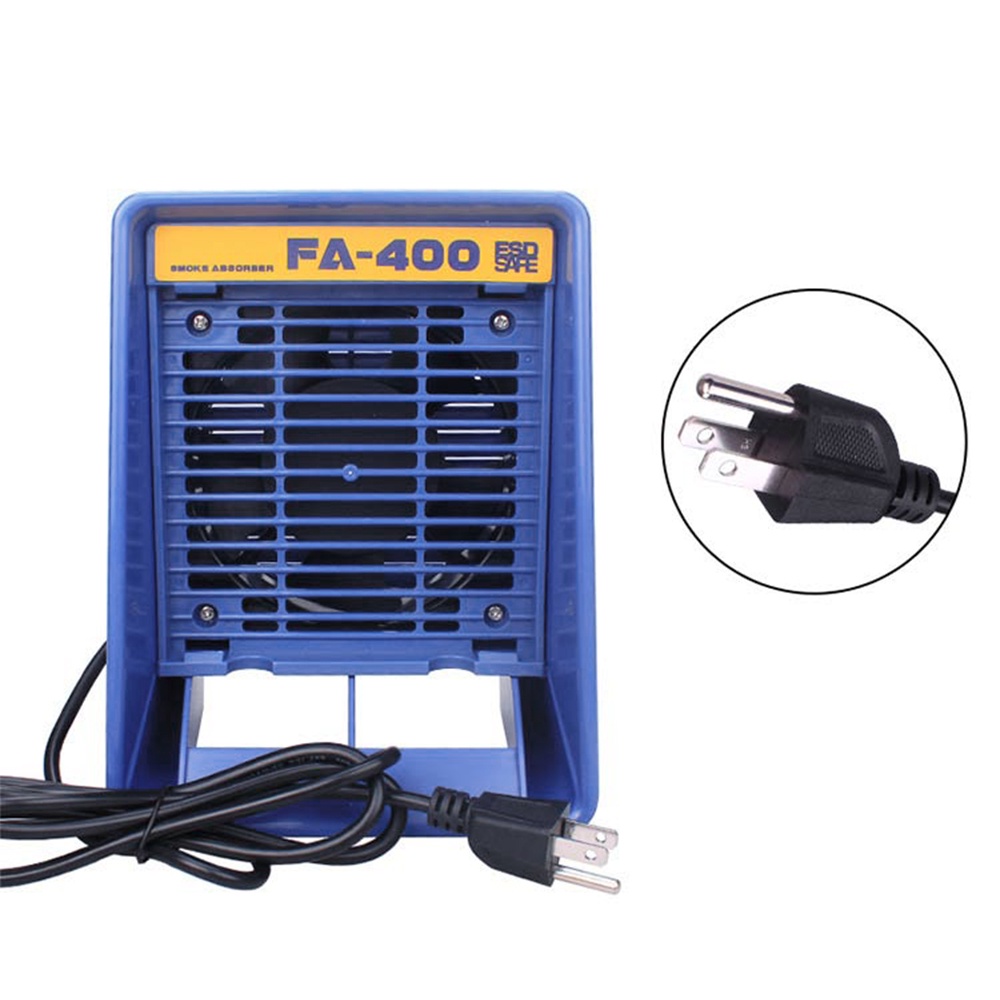 Thiết bị hút khói pcbfun 220V/110V FA-400 bằng sắt với 5 tấm lọc than hoạt tính