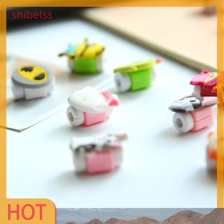 （ʚshibelss）Cartoon Cable Protector Data Line Protective Cover Charging Cable Winder