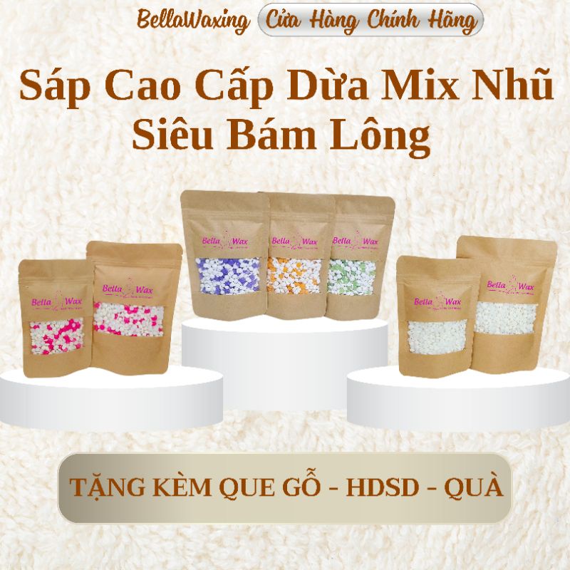 SÁP DỪA MIX NHŨ MÀU CÁC LOẠI CAO CẤP + TẶNG KÈM QUE GỖ - HDSD VÀ QUÀ NGẪU NHIÊN