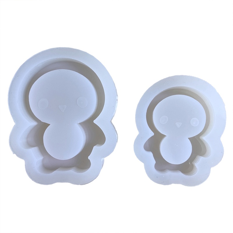 Khuôn Silicone Làm Móc Khóa Hình Chim Cánh Cụt DIY