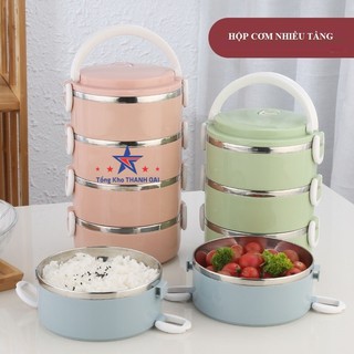 Hộp Đựng Cơm Cặp Lồng Cơm Giữ Nhiệt Lúa Mạch Ruột Inox (𝑮𝒊𝒂 𝑫𝒖̣𝒏𝒈 𝑻𝒖𝒂̂́𝒏 𝑻𝒂̀𝒊)