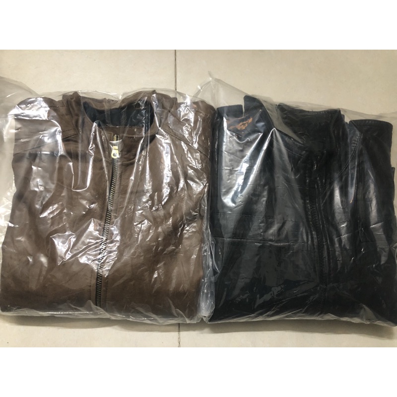 Combo 2 áo da thật ( 1 màu nâu, 1 màu đen)