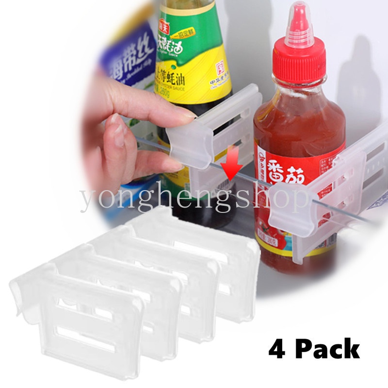 Set 4 Thanh Chia Ngăn Tủ Lạnh Tiết Kiệm Không Gian Tiện Dụng