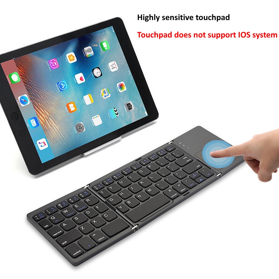 Mini Folding Keyboard Bluetooth Foldable Wireless Keypad with Touchpad for Windows,Android,Tablet tablet táo Phone