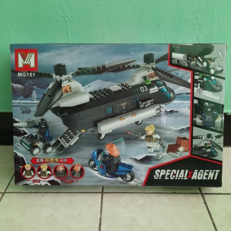 Lego Mô Hình Máy Bay Trực Thăng Black Widow Xinh Xắn