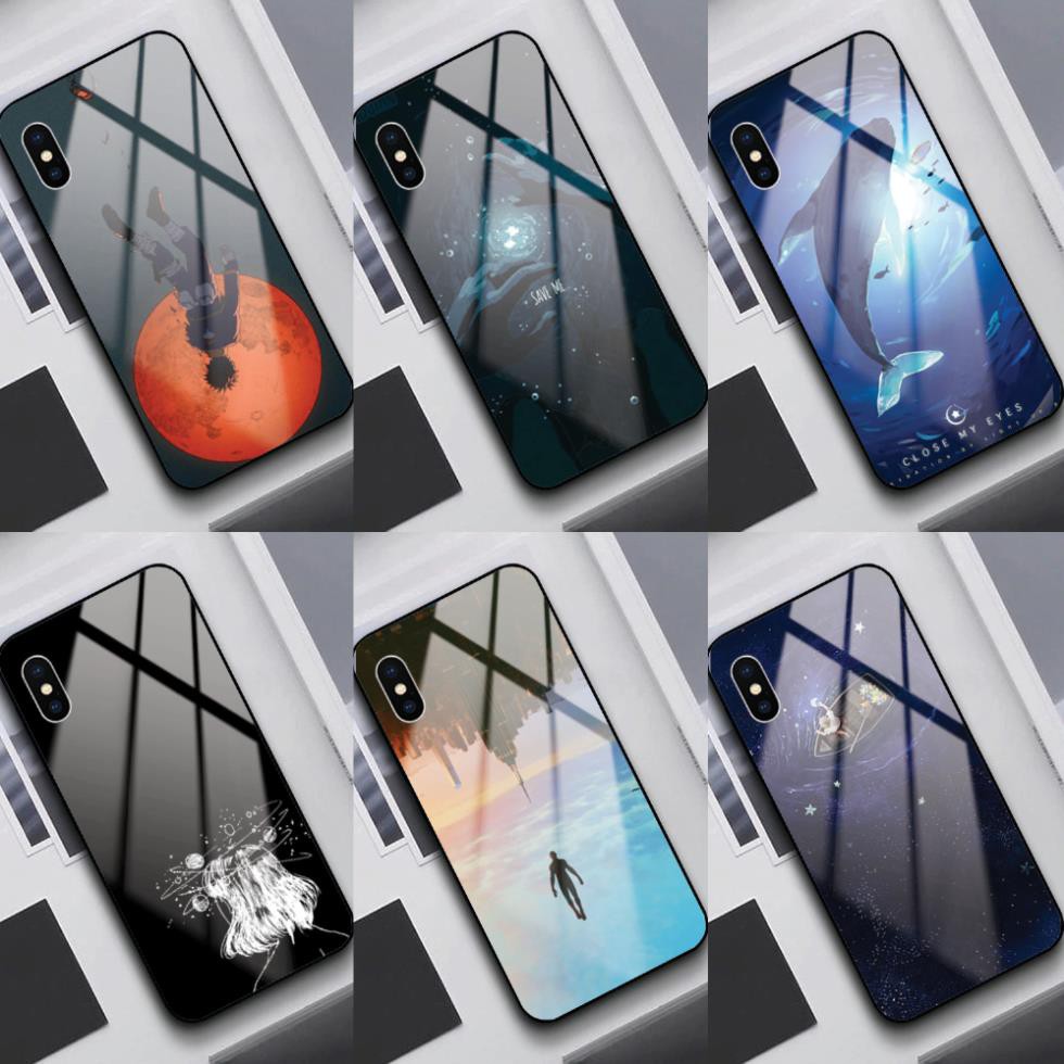 Ốp lưng kính Samsung Galaxy Note 8 Note 9 Note 10 Note 10 Plus in hình DEPRESSIO