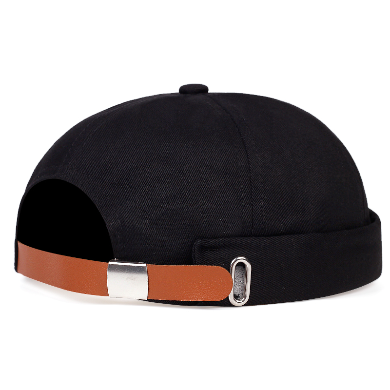 Mũ nồi vải cotton phối da thiết kế thời trang phong cách mùa đông cho nam và nữ