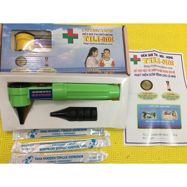 Đèn soi tai Tili-otos, đèn soi tai mũi họng phòng viêm tai giữa cho bé