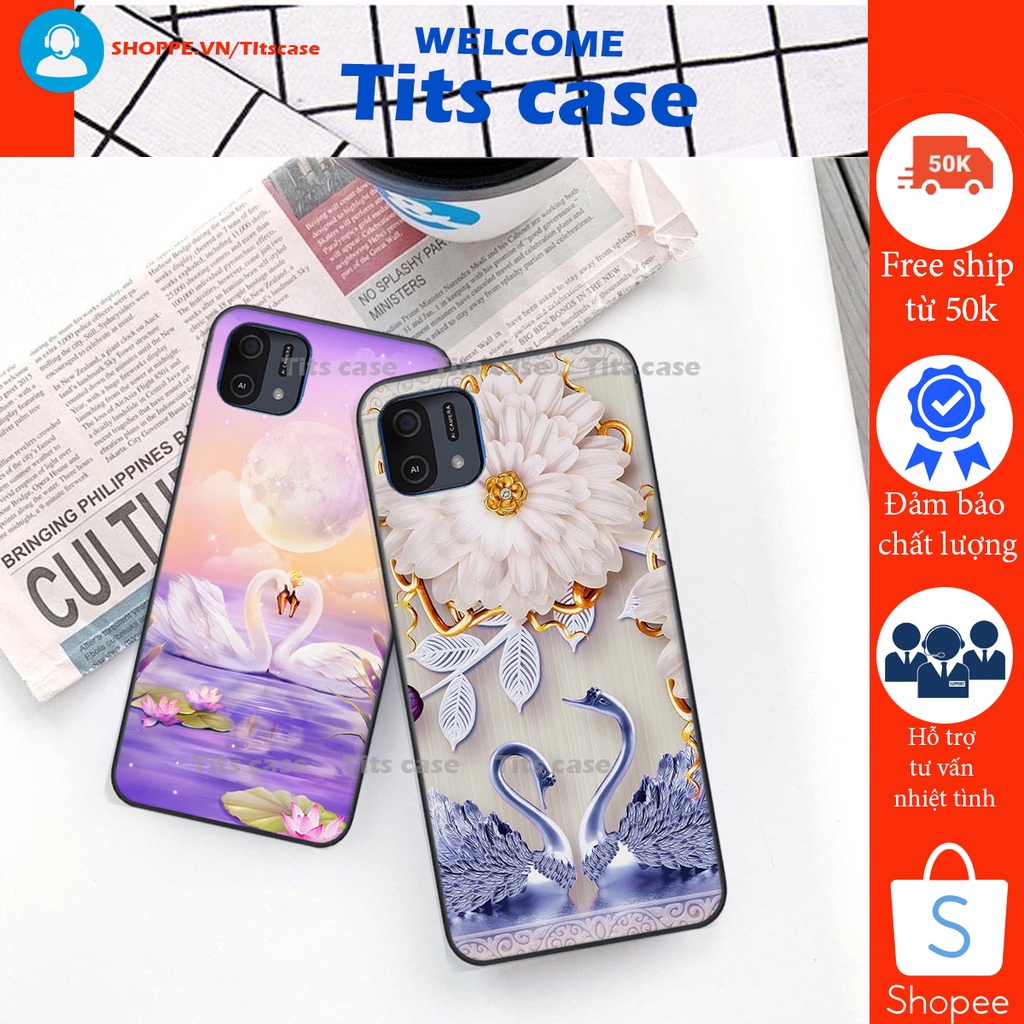 Ốp lưng  Oppo A16K in hình thiên nga,hoa may mắn, đặc sắc ĐỘC - LẠ - BỀN