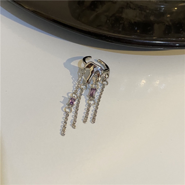 Bộ Ba Món Khuyên Kẹp Tai Đính Tua Rua Đơn Giản Cá Tính Thời Trang