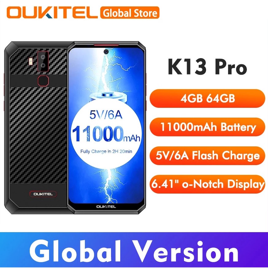 Điện thoại Oukitel K13 PRO PIN 11000 Siêu Khủng, Hàng Chính Hãng (tặng 1 ốp lưng)