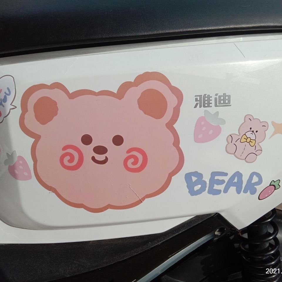 Miếng Dán Trang Trí Hành Lý/Xe Hơi Điện Chống Thấm Nước Họa Tiết Hoạt Hình Dễ Thương m6q6