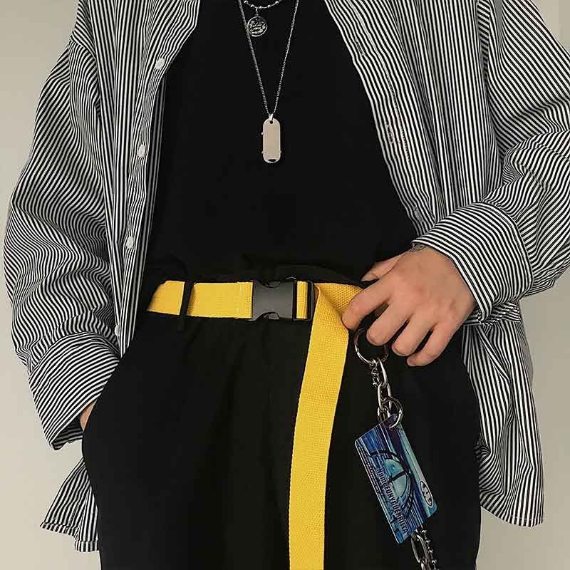 Thắt Lưng Vải Canvas Màu Trơn Núi Lửa Thời Trang 22520 Cho Nam Và Nữ