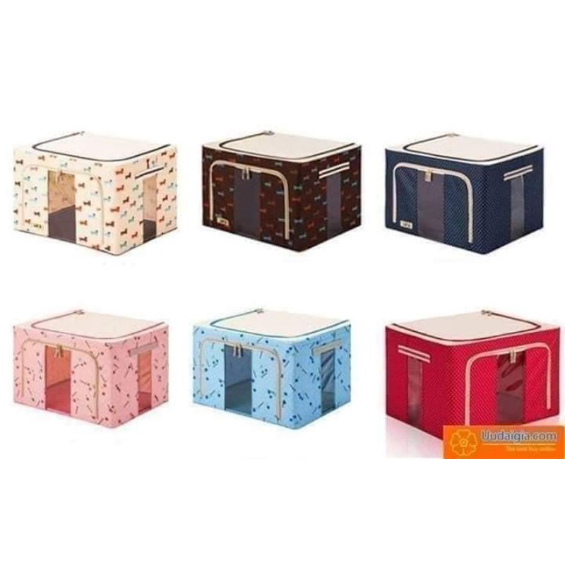 Túi đựng chăn khung sắt - Hộp vải đựng đồ cao cấp,bền đẹp
