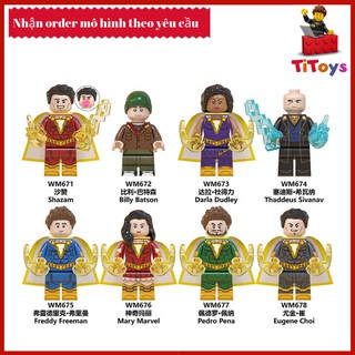 Minifigures các nhân vật trong Shazam - Đồ chơi Lắp ghép Xếp hình Non Lego WM6058