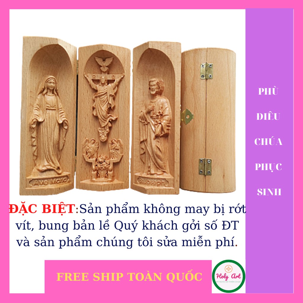 Tượng Chúa phục sinh - MẸ BAN ƠN MARIA BẰNG GỖ, KÍCH THƯỚC 15X7cm TƯỢNG LÀM QUÀ TẶNG