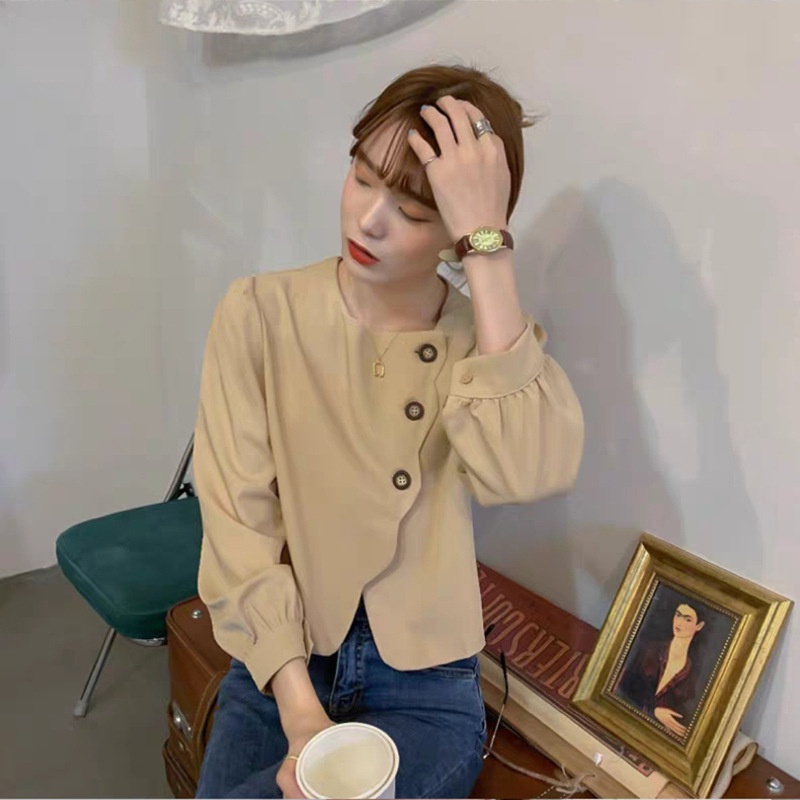 Aó sơ mi nữ kiểu Hàn Quốc đẹp dễ thương ulzzang tay dài bigsize form rộng đẹp kiểu công sở M-8