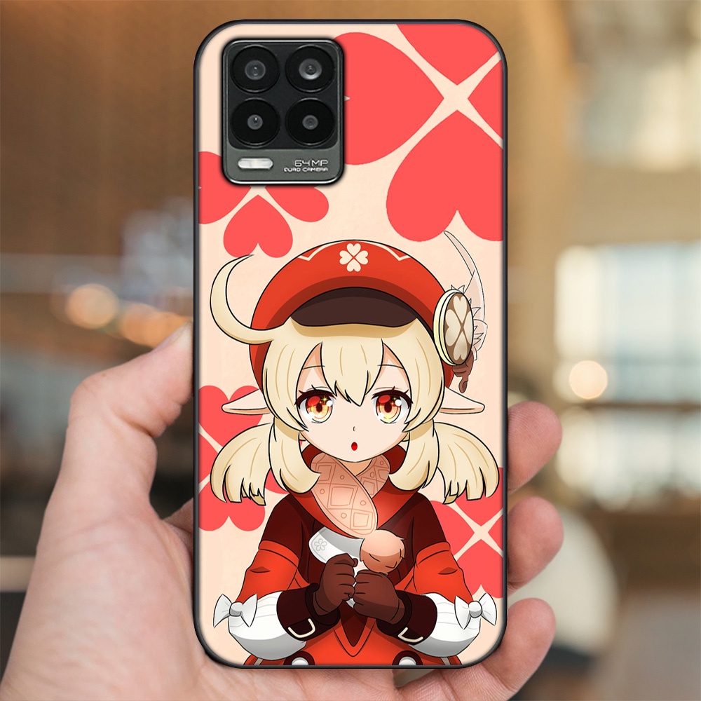 Ốp lưng Realme 8, 8 Pro viền đen in hình Klee Genshin Impact
