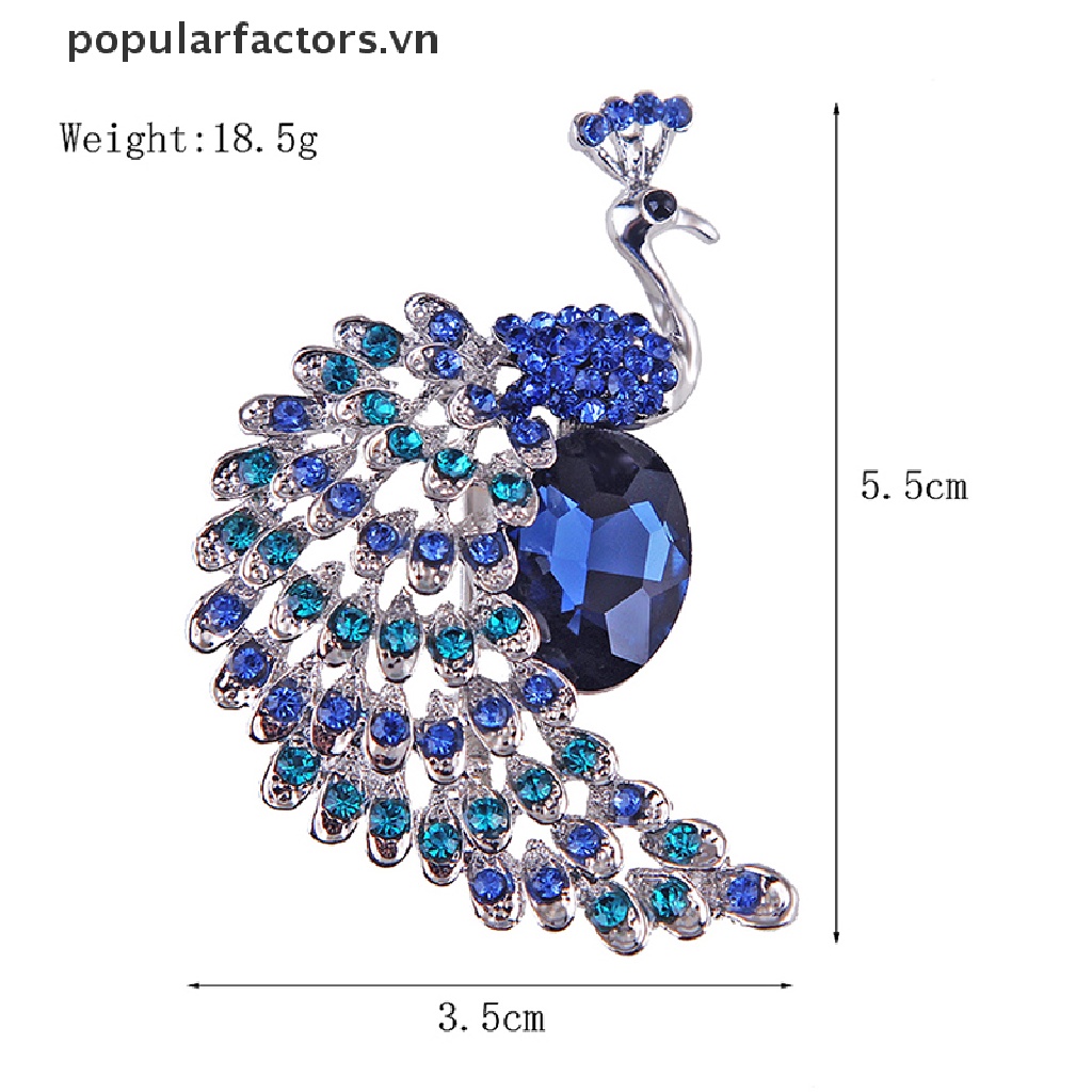 Ghim cài áo hình công đính đá nhân tạo lấp lánh thời trang
