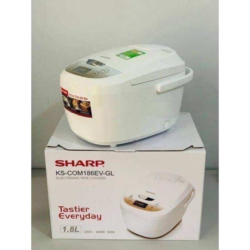 [Chính Hãng] Nồi cơm điện tử Sharp 1,8lít KS-COM186EV-GL, lỗi 1 đổi 1, bảo hành 12 tháng toàn quốc