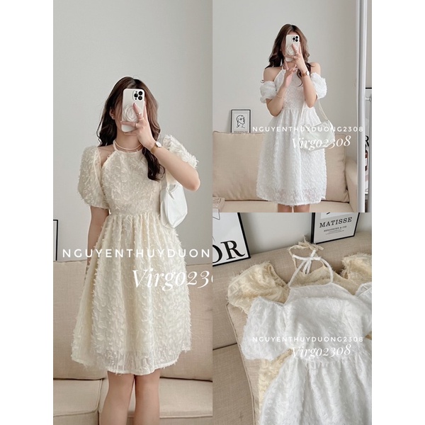 VÁY LÔNG TƠ CỔ YẾM TAY BỒNG MẶC 2 KIỂU “JUNA DRESS” tiểu thu