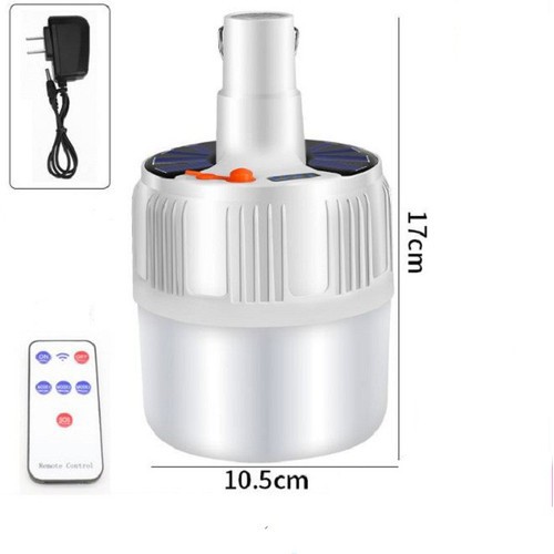 Bóng Đèn Tích Điện 100w ( Chính Hãng ) có điều khiển từ xa và tấm năng lượng mặt trời