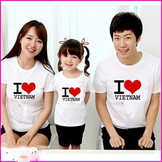 (SỈ) ÁO THUN GIA ĐÌNH TÔI YÊU VIỆT NAM CHẤT LIỆU COTTON MỀM MỊN