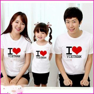 (SỈ) ÁO THUN GIA ĐÌNH TÔI YÊU VIỆT NAM CHẤT LIỆU COTTON MỀM MỊN