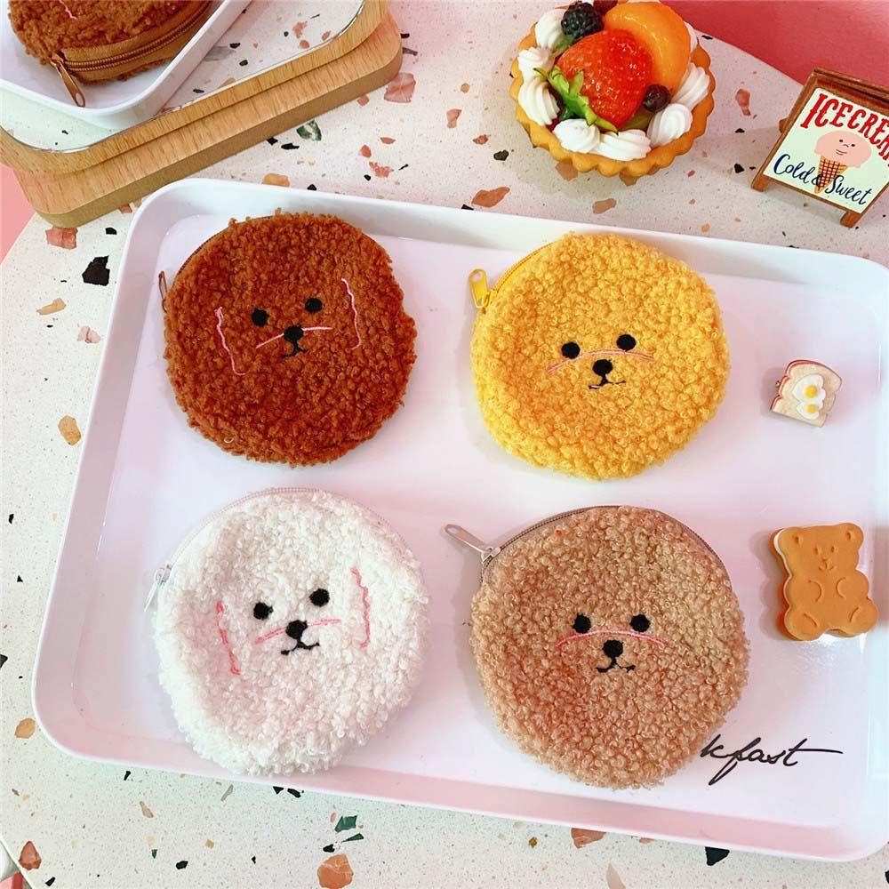 Ví Đựng Tiền Xu Có Khóa Kéo Họa Tiết Mặt Cười Dễ Thương