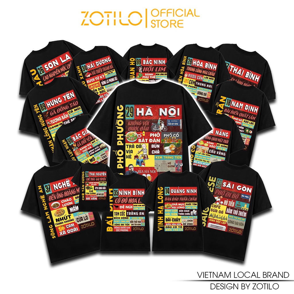 Áo thun local brand ZOTILO phông cổ tròn tay lỡ unisex nam nữ, genz các tỉnh Việt Nam