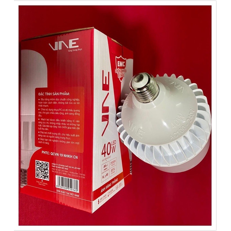 Led BULB VNE EMC 40W chống nhiễu điện từ