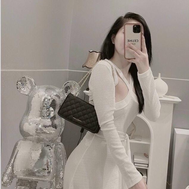 (Ảnh thật)Túi xách nữ đeo chéo đeo vai loại đẹp cao cấp thêu trần trám da mềm đi chơi phong cách hiện đại trẻ trung CV95